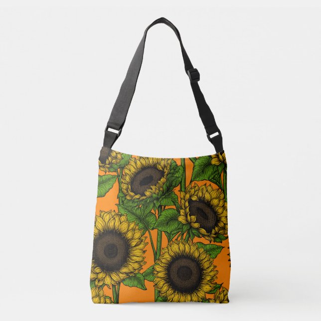 Sunflowers Crossbody Bag (Front)