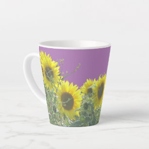 Sunflowers Cust. BC Lilac Latte Mug