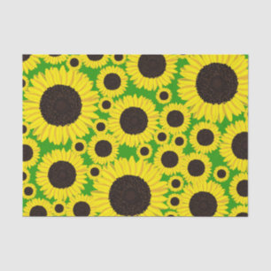 Sunflowers Cute 1st Birthday Party Tissue Paper
