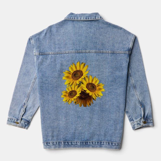 Sunflowers  denim jacket (Back)