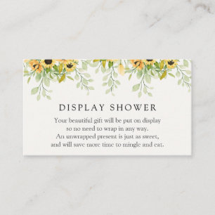 Sunflowers Display Shower Enclosure Card