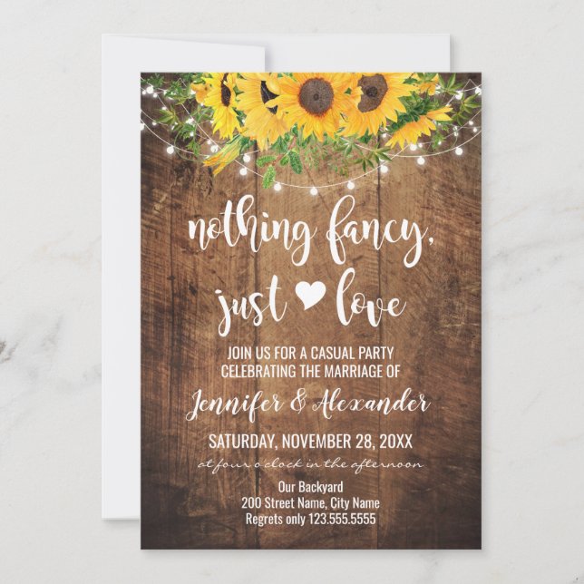 Sunflowers Elopement Wedding Celebration (Front)