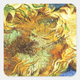 Sunflowers F. 375 ~ Van Gogh Square Sticker