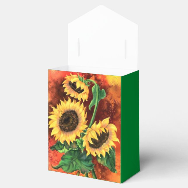 Sunflowers Favour Boxes (Opened)