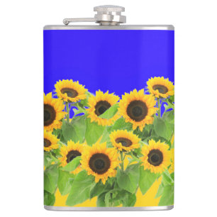 Sunflowers Flask Ukrainian Flag Colours