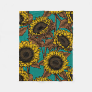 Sunflowers Fleece Blanket