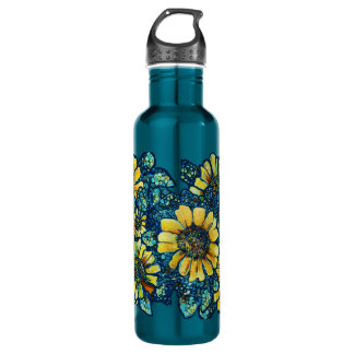 Sunflowers, Floral Art (24 oz) 710 Ml Water Bottle