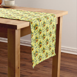 Sunflowers Floral Summer Short Table Runner