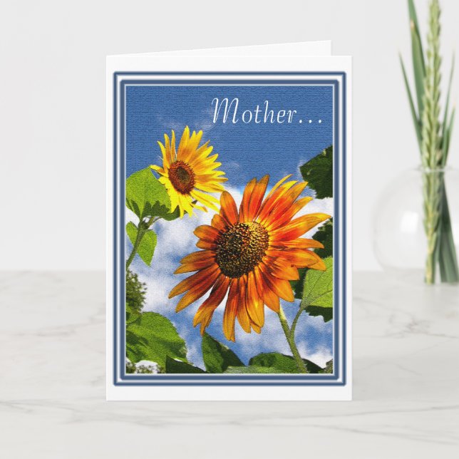Sunflowers For Mother Card (Front)