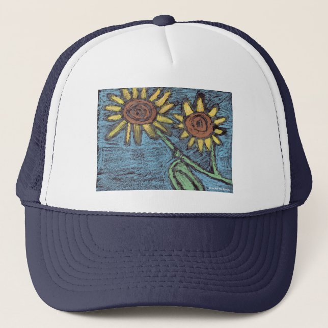 Sunflowers Forever - Kids Art for CHOC  Trucker Hat (Front)