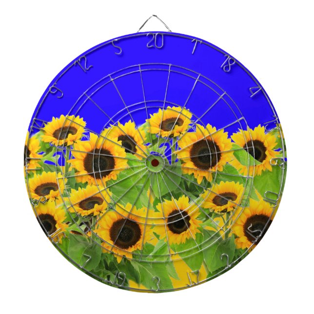 Sunflowers - Freedom Ukraine - Peace Dartboard (Front)