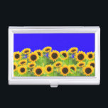 Sunflowers - Freedom Ukraine Peace Ukrainian Flag  Business Card Holder<br><div class="desc">Sunflowers - Freedom Ukraine Peace Ukrainian Flag - Support Independence Together - Victory ! Let's make the world a better place - everybody together ! A better world begins - depends - needs YOU too ! You can transfer to 1000 Zazzle products. Resize and move or remove and add elements...</div>