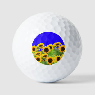 Sunflowers - Freedom Ukraine Peace Ukrainian Flag Golf Balls