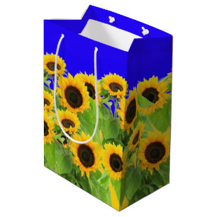Sunflowers - Freedom Ukraine Peace Ukrainian Flag Medium Gift Bag