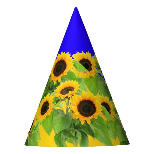 Sunflowers - Freedom Ukraine Peace Ukrainian Flag  Party Hat (Front)