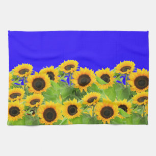 Sunflowers - Freedom Ukraine Peace Ukrainian Flag  Tea Towel