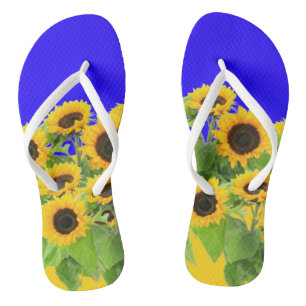 Sunflowers - Freedom Ukraine Peace Ukrainian Flag  Thongs