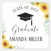 Sunflowers Graduation personalised