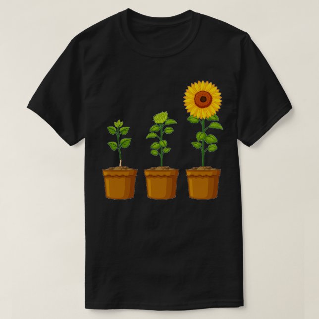 Sunflowers Growing T-Shirt (Design Front)