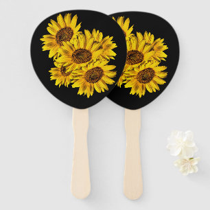Sunflowers hand fan