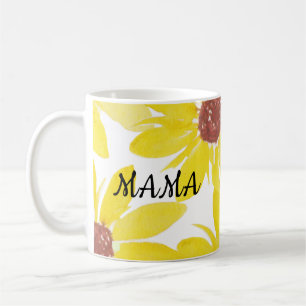 Sunflowers Hand Watercolor Mum Coffee Mug
