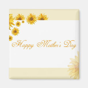 Sunflowers Happy Mother's Day Floral Greeting Magnet