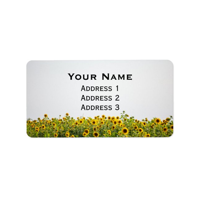 Sunflowers in a Field Label (Front)