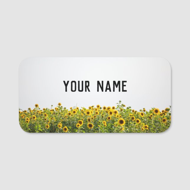 Sunflowers in a Field Name Tag (Front)