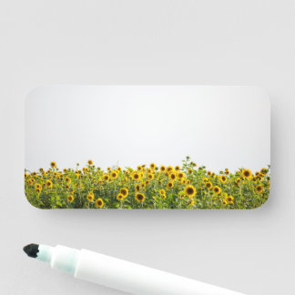 Sunflowers in a Field Name Tag
