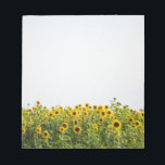 Sunflowers in a Field Notepad<br><div class="desc">Sunflowers in field against the sky</div>