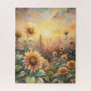 Sunflowers in a Meadow Jigsaw Puzzle