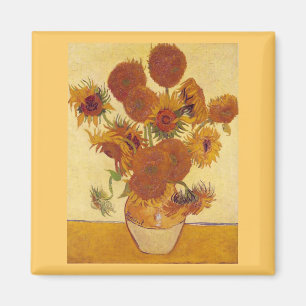 Sunflowers in a Vase (F454) Van Gogh Fine Art Magnet