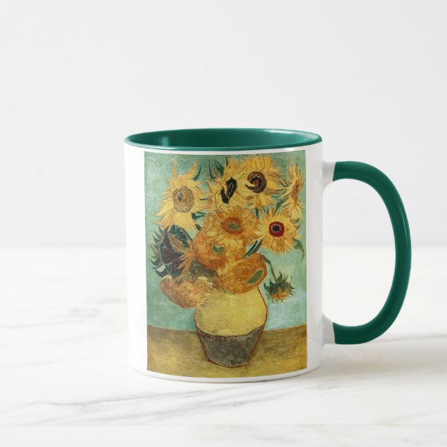Sunflowers in a Vase (F455) Van Gogh Fine Art Mug (Right)