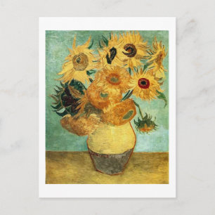 Sunflowers in a Vase (F455) Van Gogh Fine Art Postcard