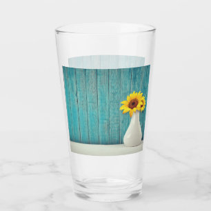 Sunflowers in a vase glass