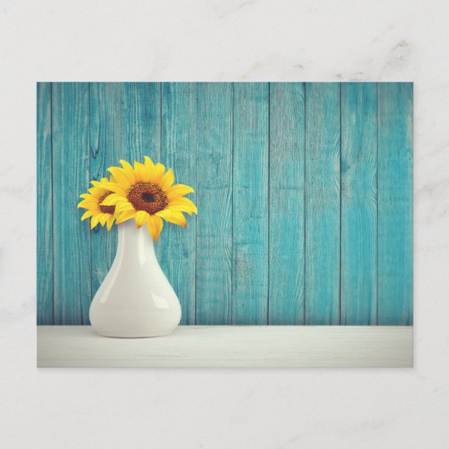Sunflowers in a vase     holiday postcard (Front)