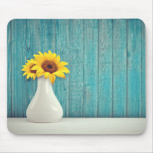Sunflowers in a vase mouse pad