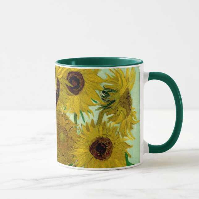 Sunflowers in a Vase Van Gogh Fine Art Mug (Right)