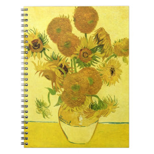 Sunflowers in a Vase Van Gogh Fine Art Notebook