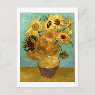 Sunflowers in a Vase Van Gogh Fine Art Postcard