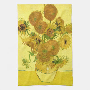 Sunflowers in a Vase Van Gogh Fine Art Tea Towel