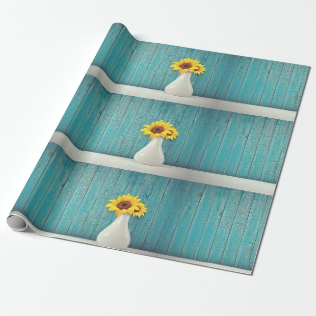 Sunflowers in a vase       wrapping paper (Unrolled)