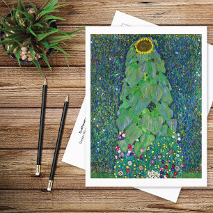 Sunflowers in Garden Gustav Klimt Postcard