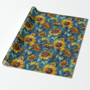 Sunflowers in Oils Wrapping Paper