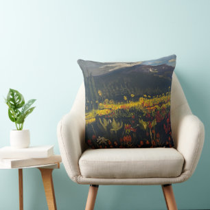 Sunflowers in the Mountains, by Gary Poling Cushion