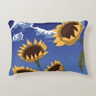 Sunflowers in the Summer Decorative Cushion