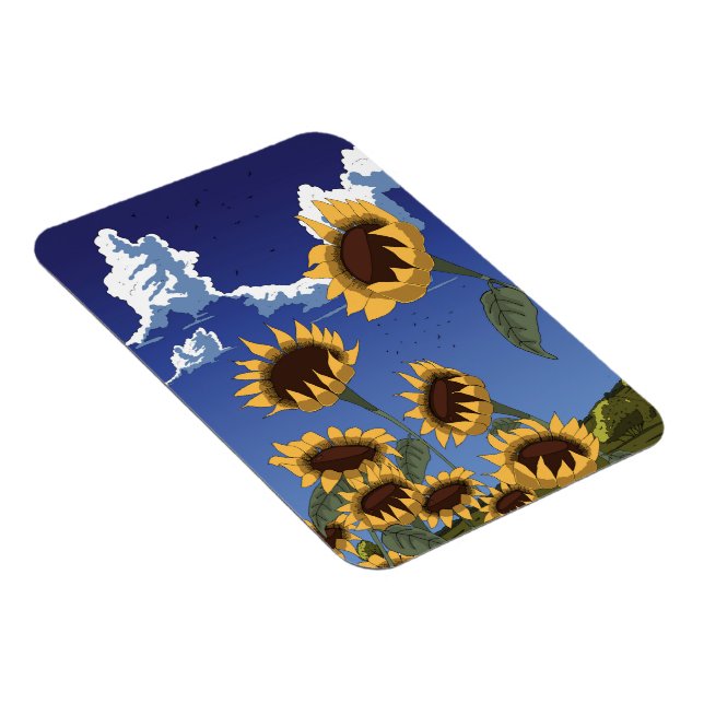 Sunflowers in the Summer Magnet (Right Side)