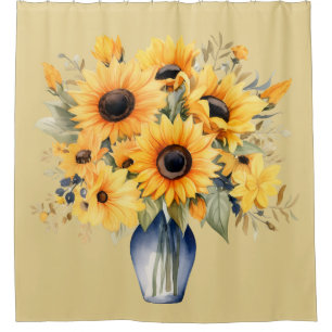 Sunflowers in Vase Shower Curtain