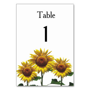 Sunflowers Inexpensive Wedding Packages Sets Kits Table Number
