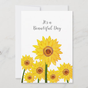 Sunflowers It's a Beautiful Day Birthday Card